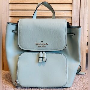 NWOT KATE SPADE Darcy Flap Backpack in Seawater/Light Teal